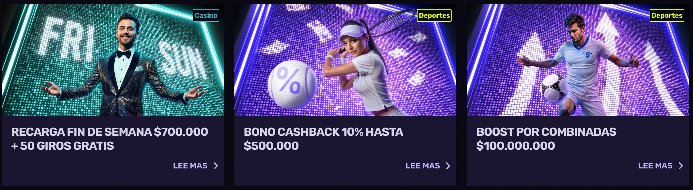 Ofertas y promociones semanales de casino en Sportune Casino